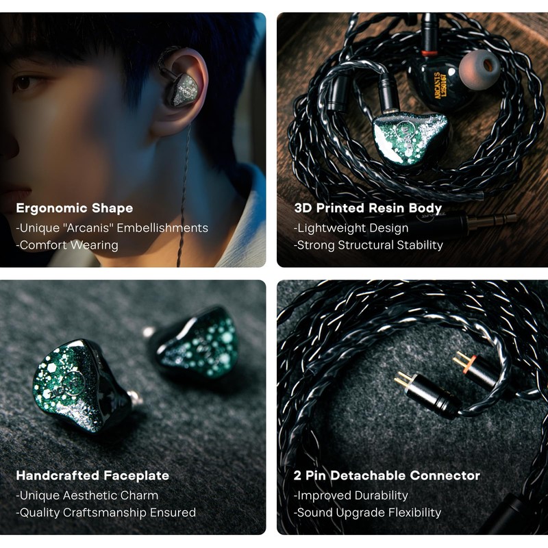 Linsoul ZiiGaat Arcanis Hybrid (2DD+5BA) High-End In-Ear Earbuds