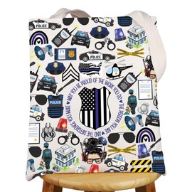 G2TUP Police Officer Tote Bag Policewomen Gifts Police Academy Graduation Gift Police Wife Shoulder Bag (7264Police CA)