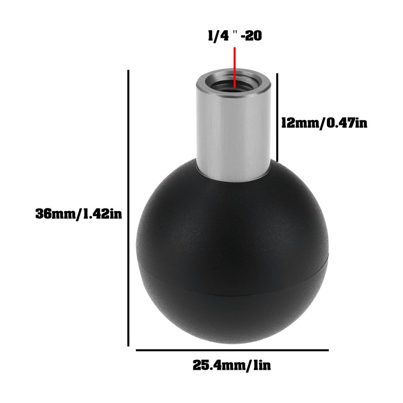 YINETTECH 2pcs 1" Ball Adapter Compatible with RAM Mounts B