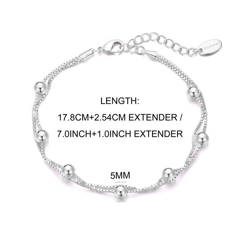 Philip Jones Silver Plated Ball Bracelet