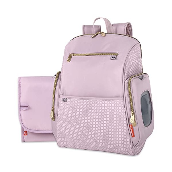 Fisher-Price Pink Diaper Bag Backpack with Fastfinder Pocket System (Pink)