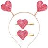 YAHPERN Valentine’s Day Headbands Rhinestone Heart Headbands for Women Crystal