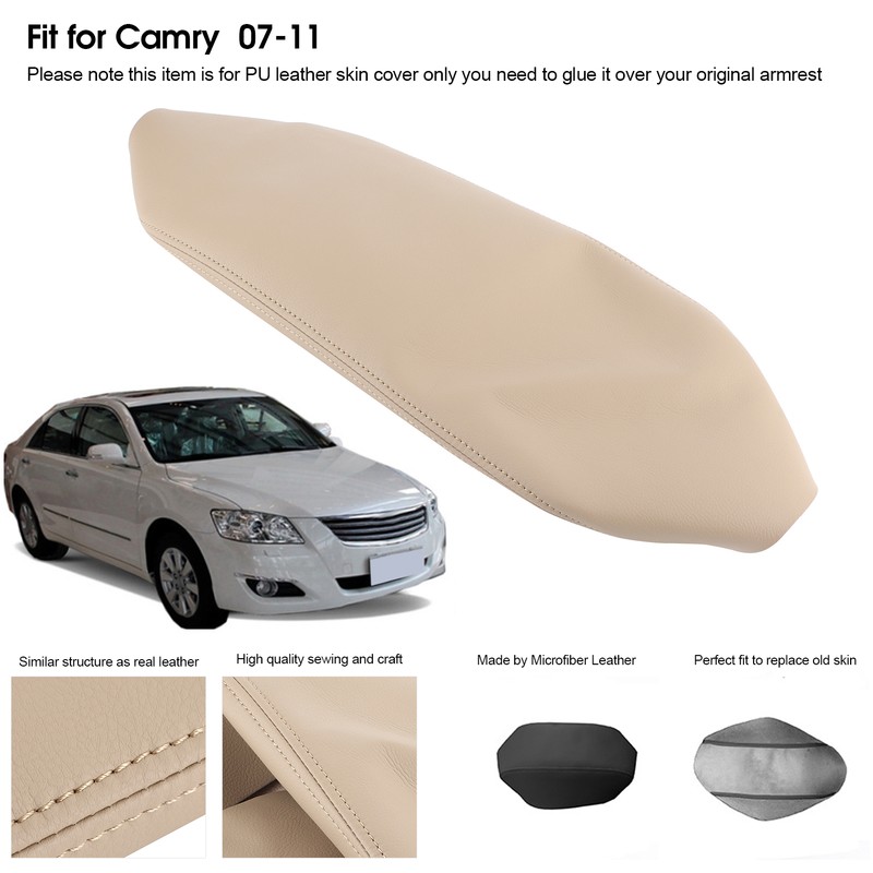 Auto Center Console Lid Cover PU Leather Soft Armrest Protector