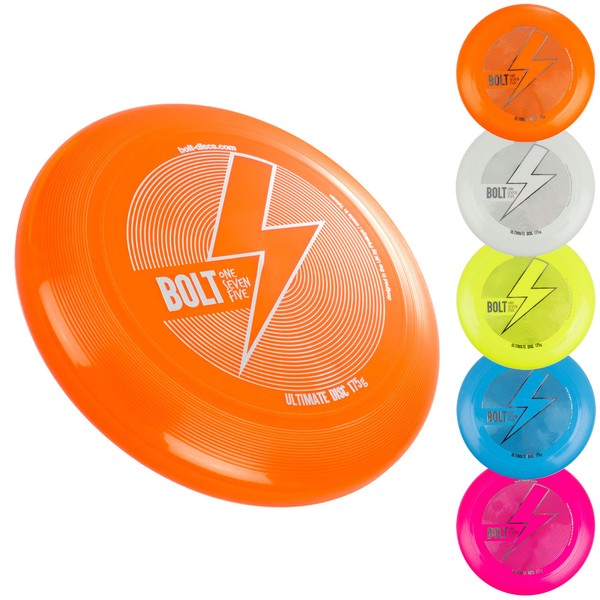 BOLT OneSevenFive Ultimate Frisbee Flying Disc! Cinq Couleurs UV Disponibles! (Miroitement Bleu)