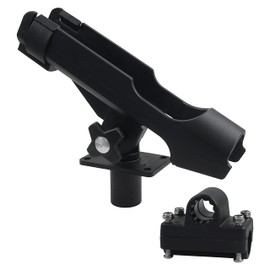 Fishing Boat Rods Holder 360 Degree Rotation Adjustable Fishing Pole Rod Racks with Large Clamp Folding Holder