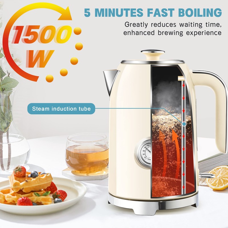 SUSTEAS Electric Kettle - 57oz Hot Tea Kettle Water Boiler