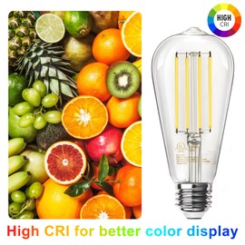 TJOY 36 Pack Vintage 8W ST58 LED Edison Light Bulbs, Dimmable, 60W Equivalent, 800Lumens, 2700K Warm White, E26 Base LED Filament Bulb, CRI80+, Antique Glass Style for Home, Bedroom, Office, Farmhouse