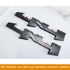 2PC 3D Raised Letters 4X4 Overlay Blackout Emblem with Adhesive