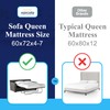 Allersoft| Queen Sleeper Sofa Mattress Cover with Secure Locking Zipper.