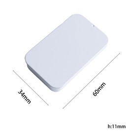 MOTOFITOOL 3Pack Metal Rectangular Empty Hinged Tins, Portable Mini Kits with Lids for Crafts, Small Storage, and Home Organization(White)