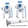 FUSHIDE Bedside Commodes, Portable Toilet Chair Adjustable, Height Adjustable Potty