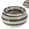 Storm ashtray, diameter 13.5 cm, grey and white stripes, wind