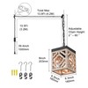 Tarentlight Rustic Wood Hanging Light Plug in, Adjustable Chain Boho
