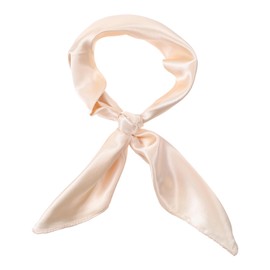 Aiyorse 23.6" Satin Neck Scarf, Silky Satin Small Square Scarf Fashion Lightweight Neck Scarves Purse Bag Scarfs for Handbags Vintage Handkerchief Ribbon Scarfs for Women Gift (Apricot)