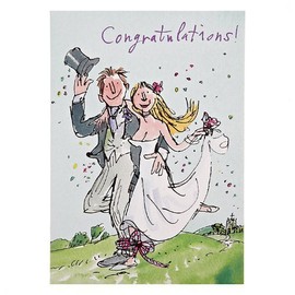 Woodmansterne Quentin Blake Wedding Day Card - Tying The Knot