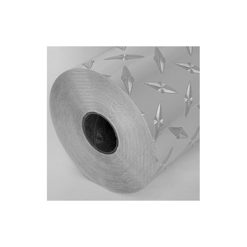 Paper Street Plastics Diamond Plate Vinyl Tape, with Self-Adhesive (Silver,