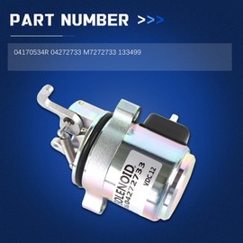 ZACHAGER 12V Fuel Shut Off Solenoid 04170534R 04272733 M7272733 133499 for Deutz 1011 CASE 360 Backhoe BF4M1011F Bobcat Skid Steer Loader 863 873 S250 Stop Solenoid Valve