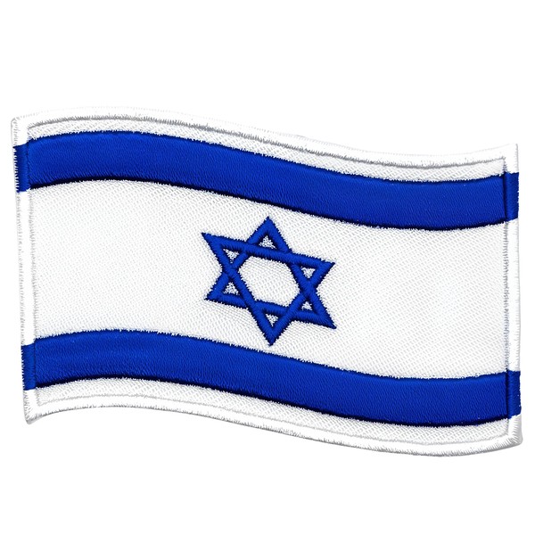 Israel Flag Iron On Patch - Embroidered Israeli Flag Applique