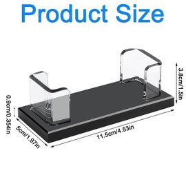 LLMSIX Acrylic Business Card Holder, Transparent Cards Holders for Desk, Business Card Holder Desk for Office Desktop Front Desktop Cards Display