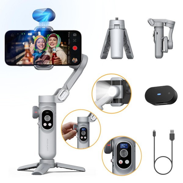AOCHUAN AOCHUAN 3-Axis Phone Gimbal, Gimbal Stabilizer for iPhone w/AI