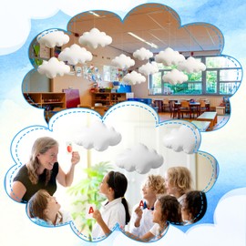 12 Pcs 3D Cloud Balloons Cloud Hanging Decor for Classroom Ceiling