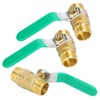 3Pcs Ball Valve Dual Male 1/2in Thread Switch Water Pipe