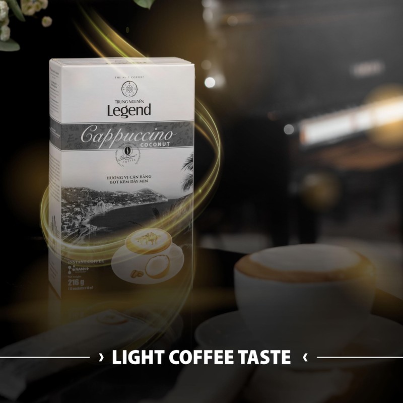 TRUNG NGUYEN LEGEND Cappuccino Coconut Instant Coffee Single Served Stick