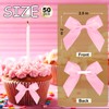 Satin Ribbon Pink Bows 2" Self Adhesive Satin Bows Gift