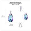 Austrian Crystal Teardrop Earrings for Women 925 Sterling Silver Purple