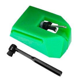 Replacement Turntable Stylus AT-VMN95E with Anti-Static Cleaning Brush Set, Diamond Vinyl Turntable Needles Compatible with Audio-Technics AT-VMN95 Series Record Player Needles