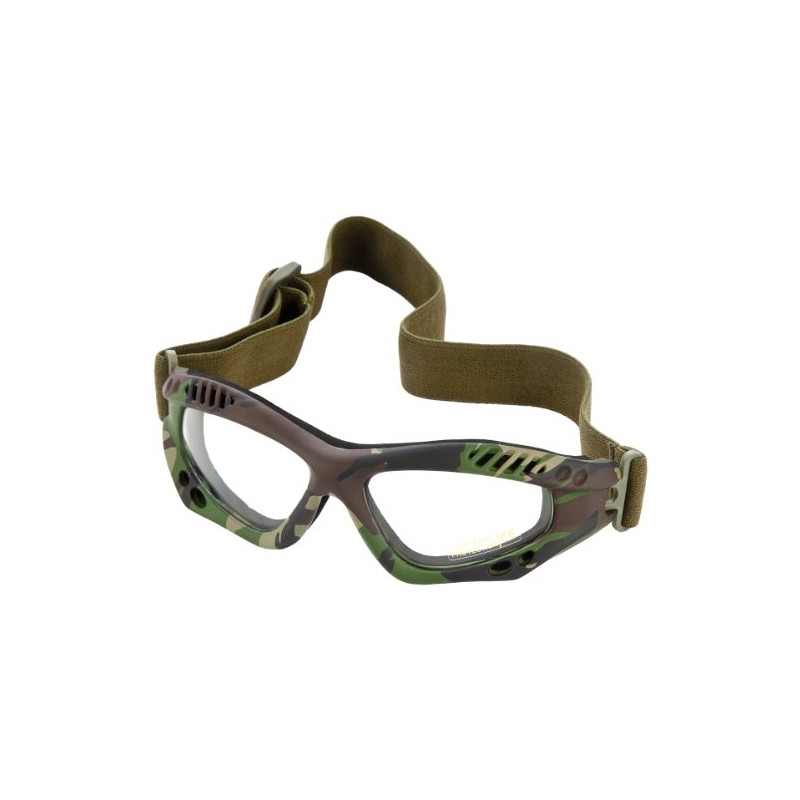 Mil-Tec Commando Brille AIR PRO Woodland KLAR