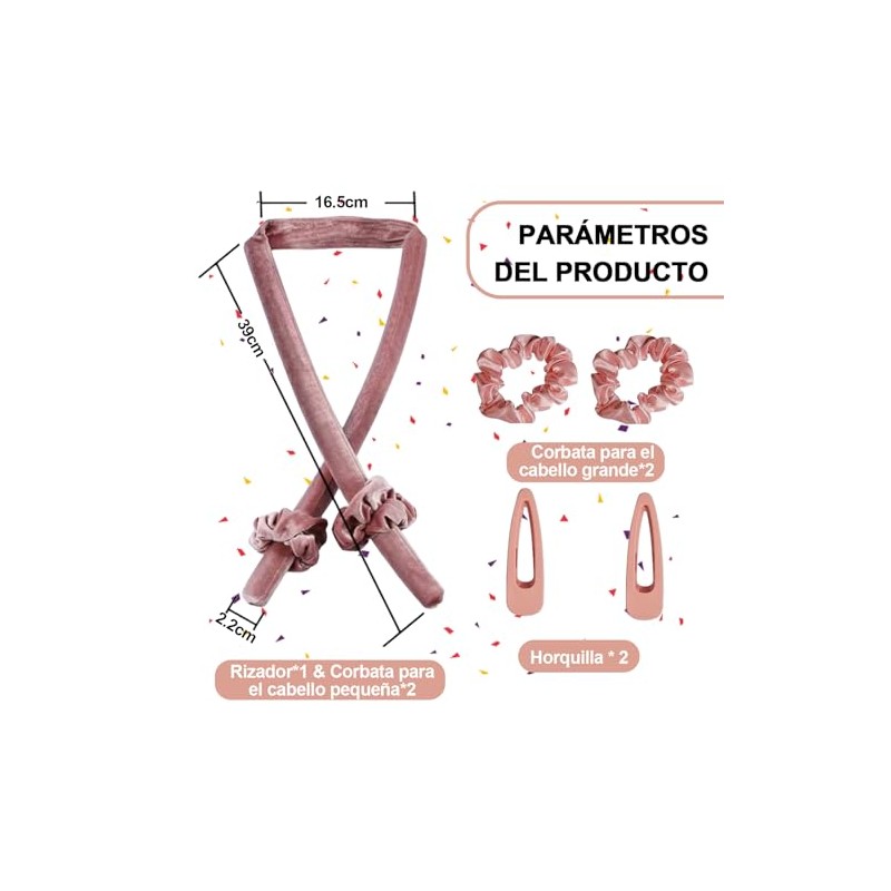 Rizador Pelo Sin Calor, Rizos Sin Calor para Onda Natural
