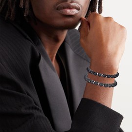 RANKEEF Cross Bracelet For Men 8MM Mens Beaded Bracelet Set Stretch Cross Beads For Bracelets Mens Bracelets Beads Cross Bracelet