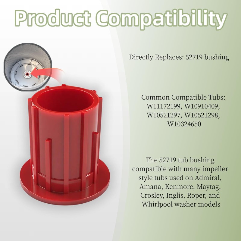52719 Basket Bushing Replacement by savone Compatible with WhirlPool, Maytag,