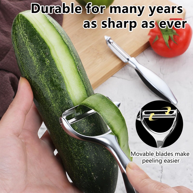 Vegetable Peeler Swivel Potato Peelers, Multifunction Peeler Set, Sharp Stainless