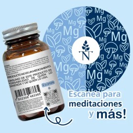 Glicinato Magnesio + Reishi Suplemento Natural Dormir 2 Pack Sin Sabor