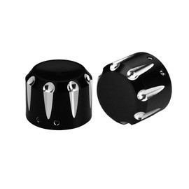 HCmotorku Motorcycle Front Axle Nut Cap Suitable for Harley Touring Electra Road Street Glide Softail Dyna Sportster from 2008 Black