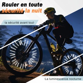 LATRAT 72 Pieces Spoke Reflectors, 360° Visibility and Easy Assembly, for All Standard Bicycle Spoke Spoke Reflectors, Safe Night Riding, Easy Assembly