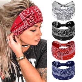 Headband Women's Wide Elastic Soft Boho Hair Bands Leopard Print Hair Accessories Yoga Sports Hair Band Multicoloured Headband Women (J)