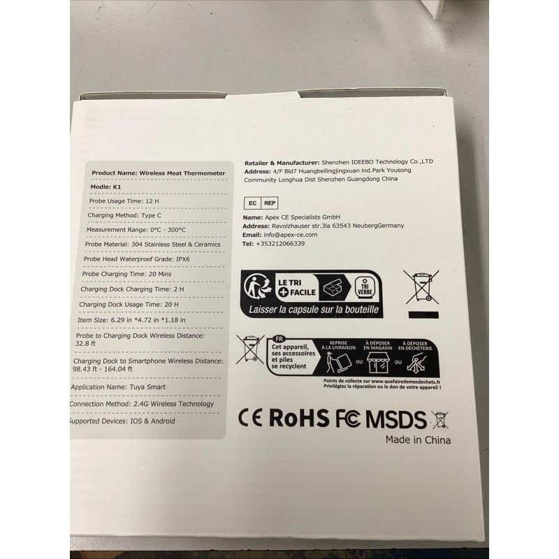 AlfaBot K1 Wireless Meat Thermometer with Dual Probes