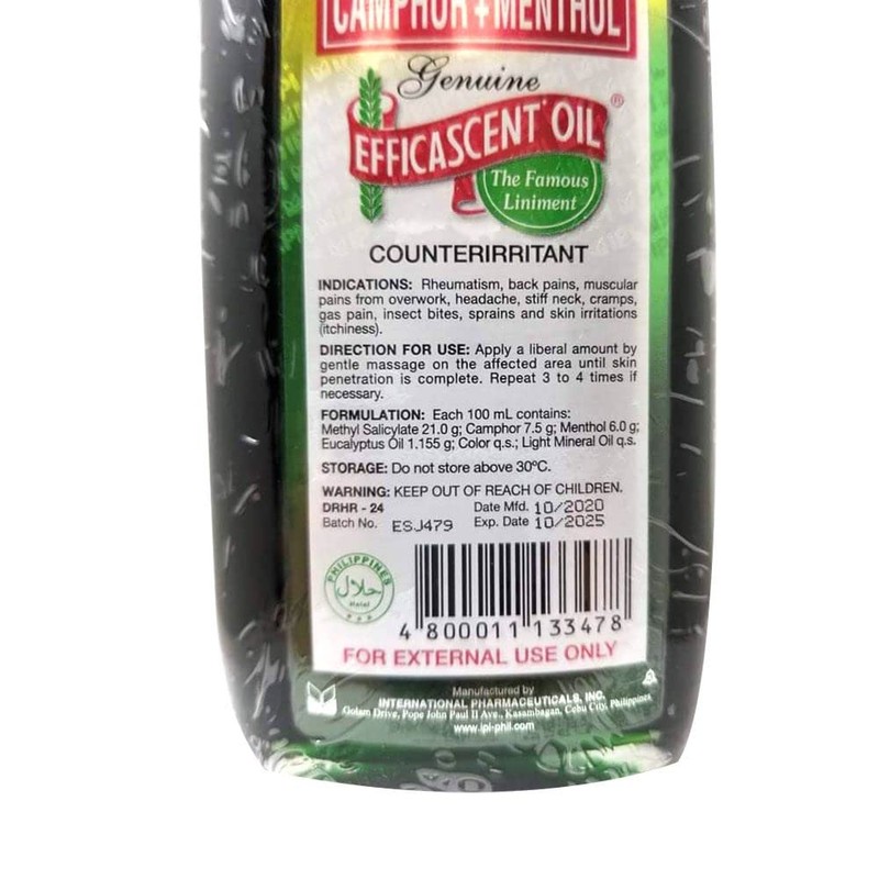 Yeegfeyuu Genuine EFFICASCENT Oil Extra Strength Counterirritant 235ml Large Size