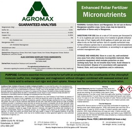 Agromax Micronutrients Liquid Fertilizer with Chelated Iron and Seaweed Extract- 1 GAL