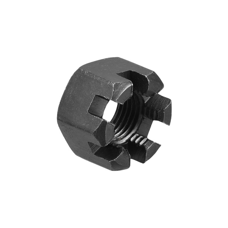 QUARKZMAN M12x1.25mm Hex Slotted Nuts Carbon Steel 4.8 Grade Hex