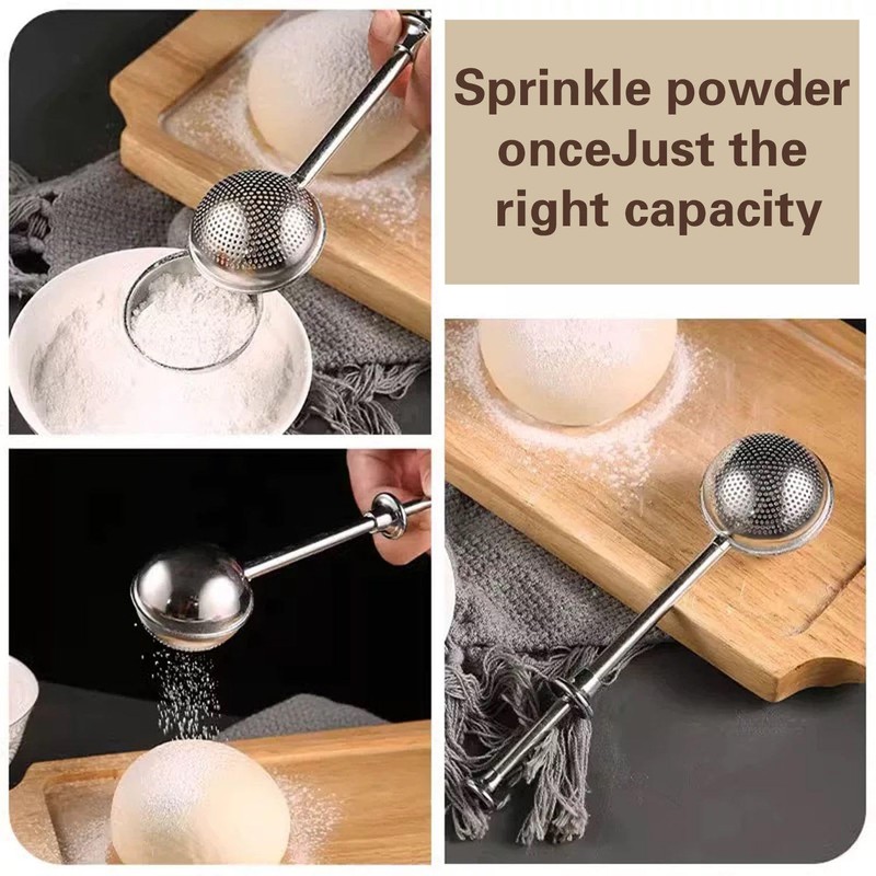 2 Pieces Flour Sieve, Stainless Steel Flour Filter, Retractable Sieve,