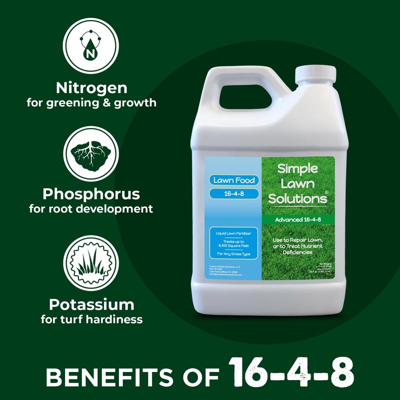 Advanced 16-4-8 Lawn Fertilizer - Liquid Lawn Food Spring &