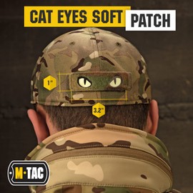 M-Tac Cat Eyes Soft Patch - Tactical Morale Patch for Military Gear - Army Combat Hook and Loop Patches (Multicam/GID)