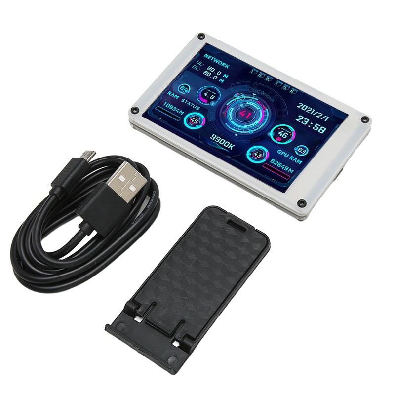 Computer Temp Monitor 3.5 Inch IPS Dimmable Theme Editor Auto