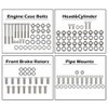 G-PLUS ATV Bolt Screw Kit Set 378 Piece Compatible with