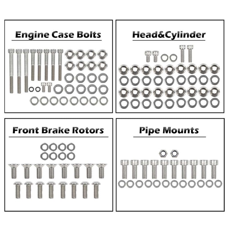 G-PLUS ATV Bolt Screw Kit Set 378 Piece Compatible with