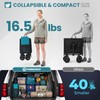 FUNDANGO 45" Extra Long Collapsible Wagon with Tailgate, 400LBS Heavy